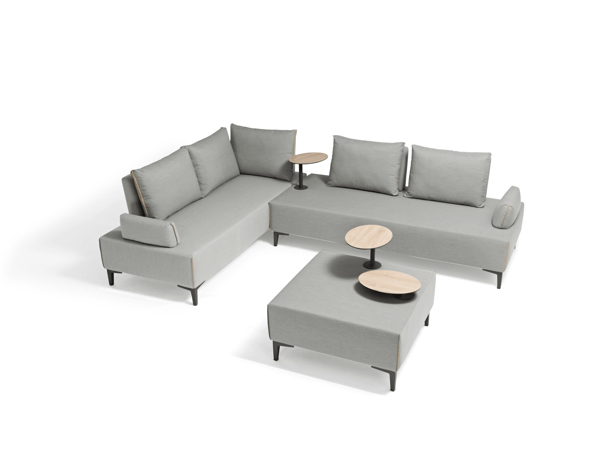 Helvius Arm Sofa with Table - Euro Living Furniture