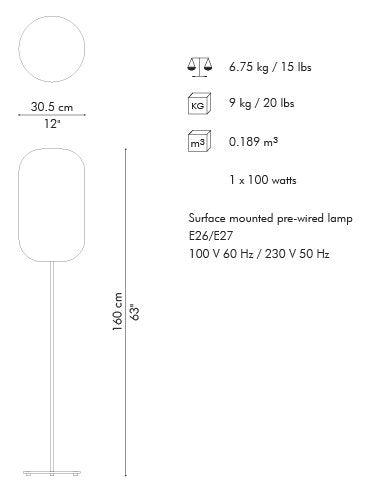 GEISHA FLOOR LAMP - Euro Living Furniture