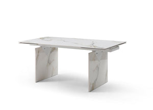 Opal Extendable Dining Table White - Euro Living Furniture
