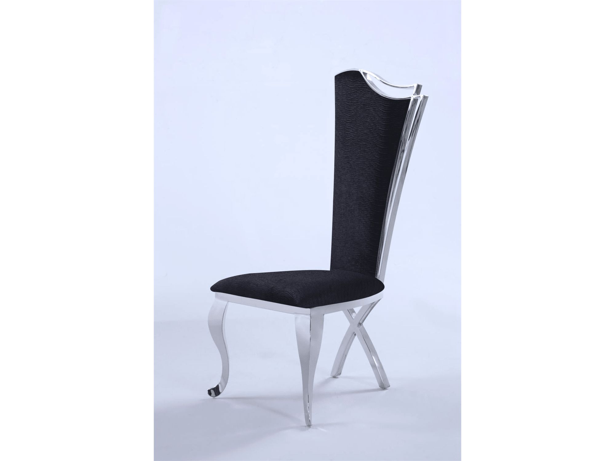 Nadine Dining Chair in Black Upholstery - Euro Living Furniture