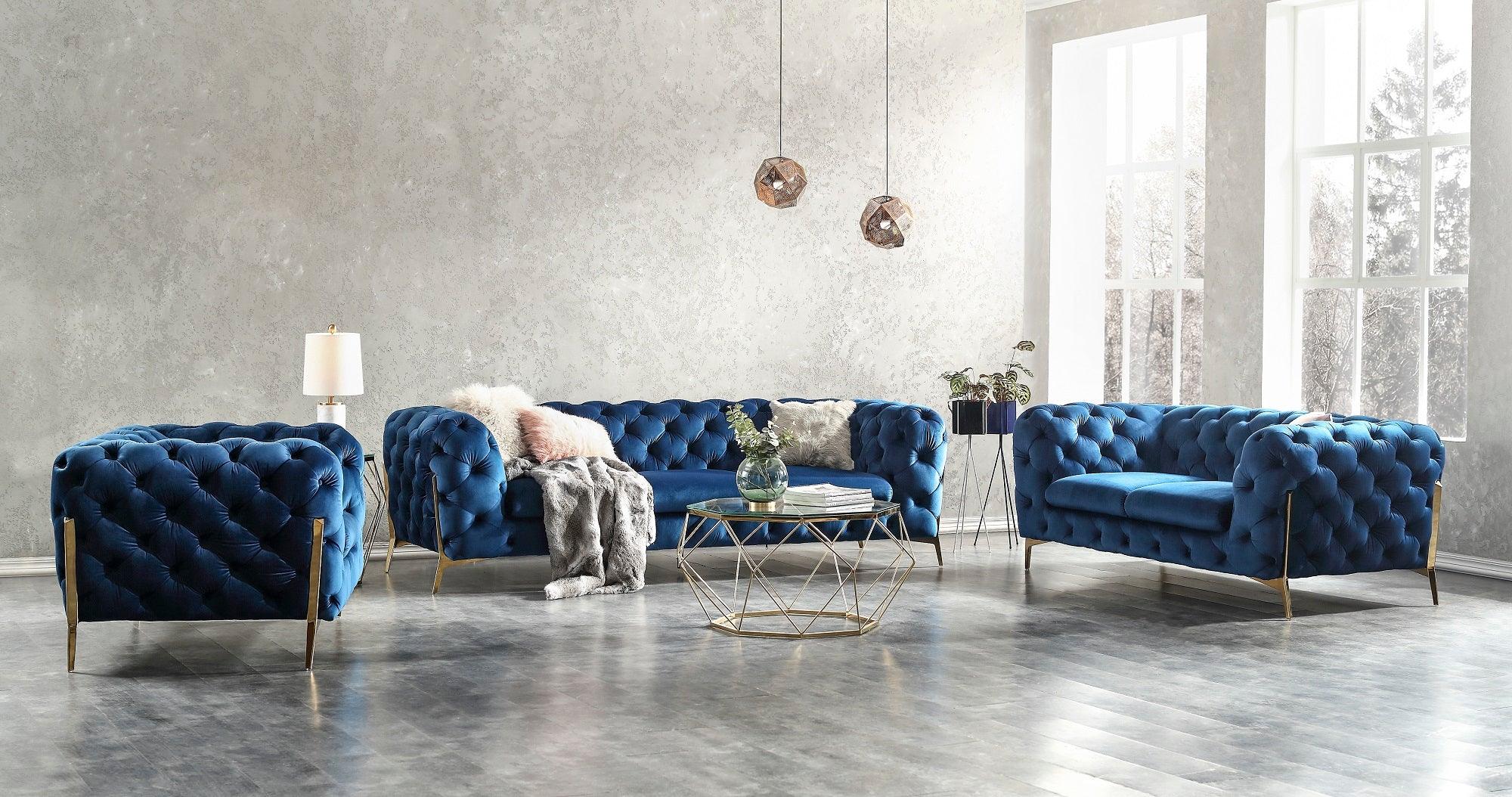 Glam Blue Sofa