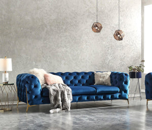 Glam Blue Sofa - Euro Living Furniture