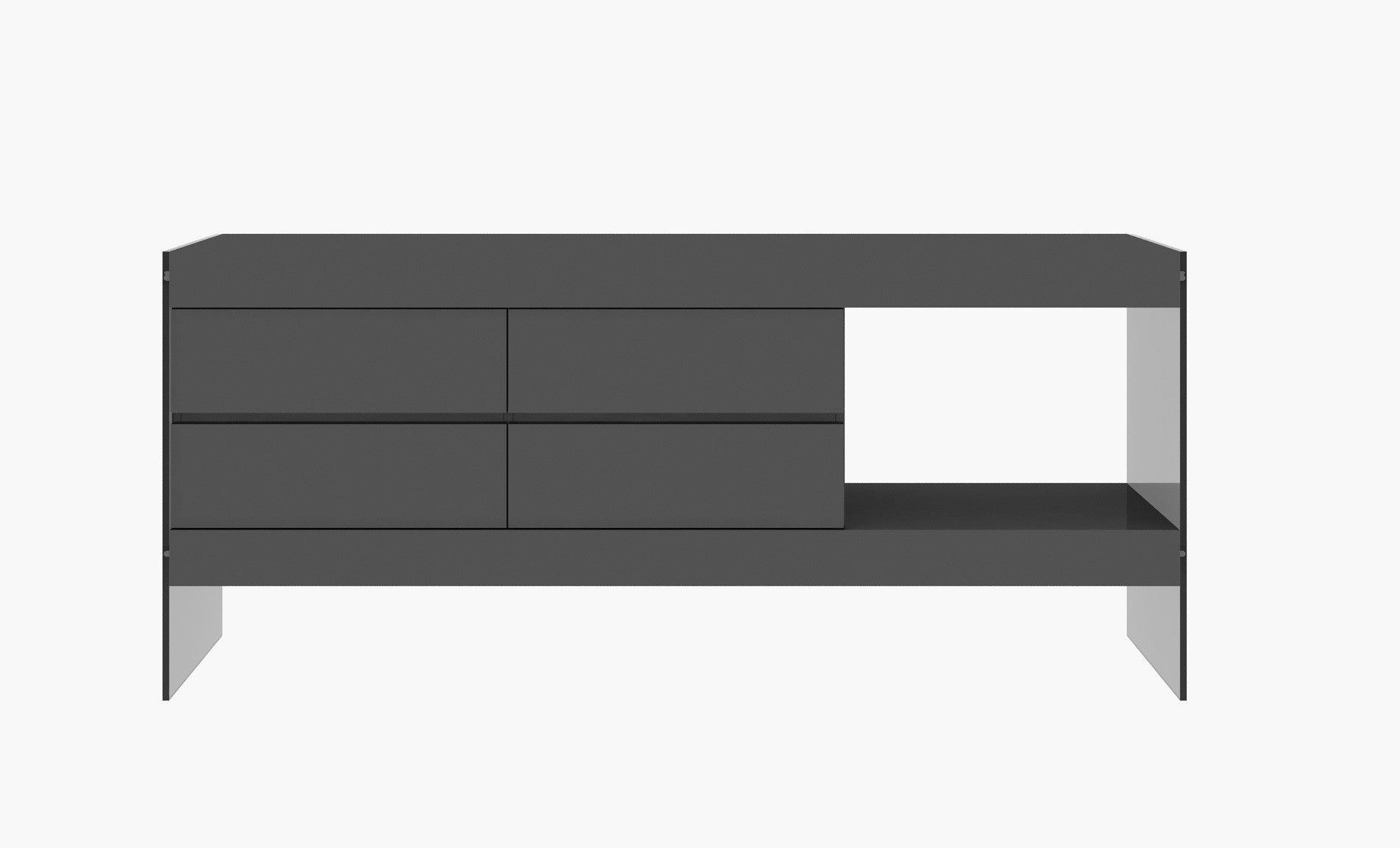 Grey Float Modern Buffet in High Gloss - Euro Living Furniture