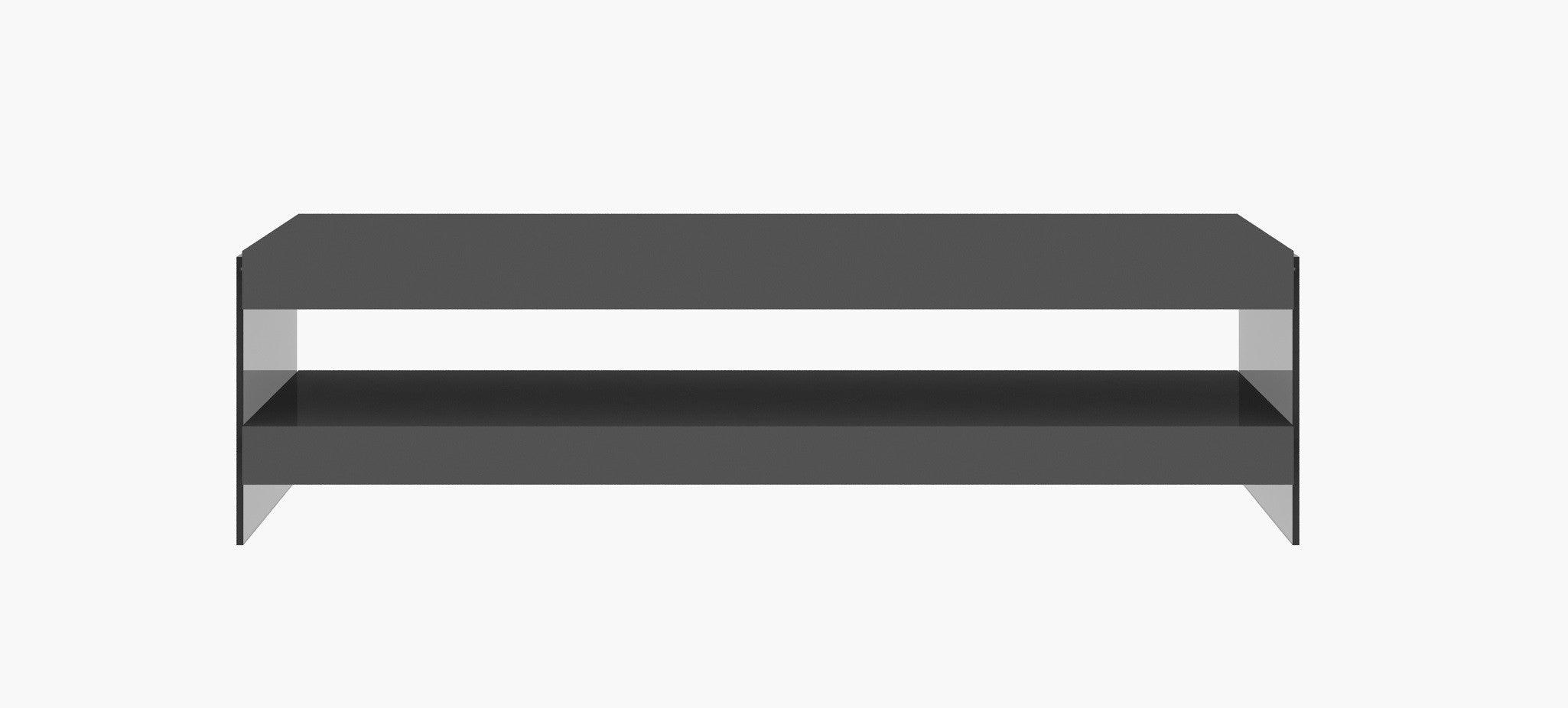 Float Grey Cloud TV Base in High Gloss - Euro Living Furniture