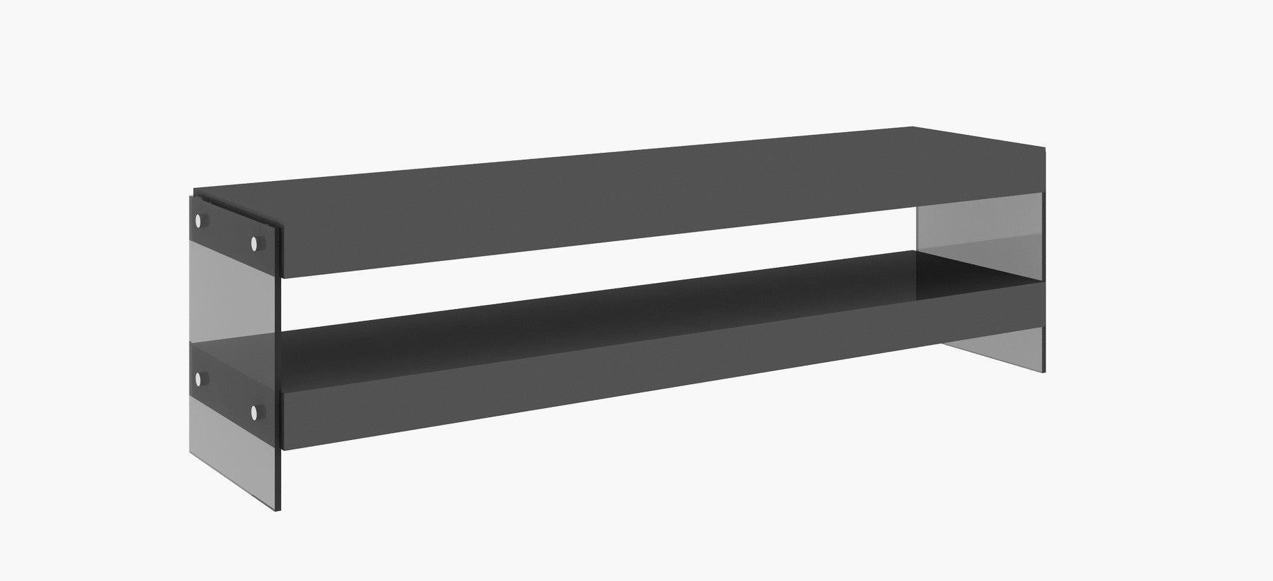 Float Grey Cloud TV Base in High Gloss - Euro Living Furniture