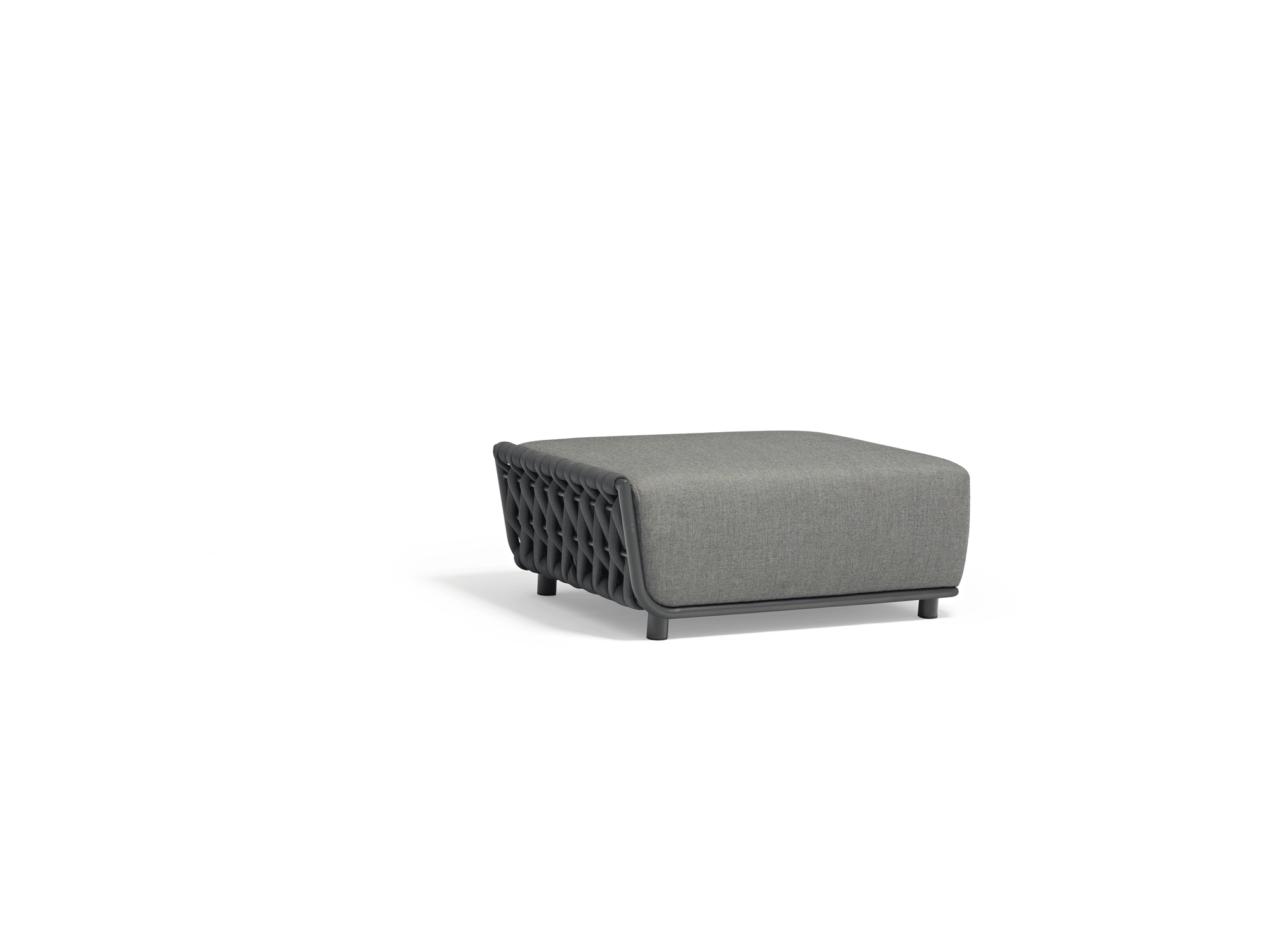 Ayla Ottoman in Dark Grey - Euro Living Furniture