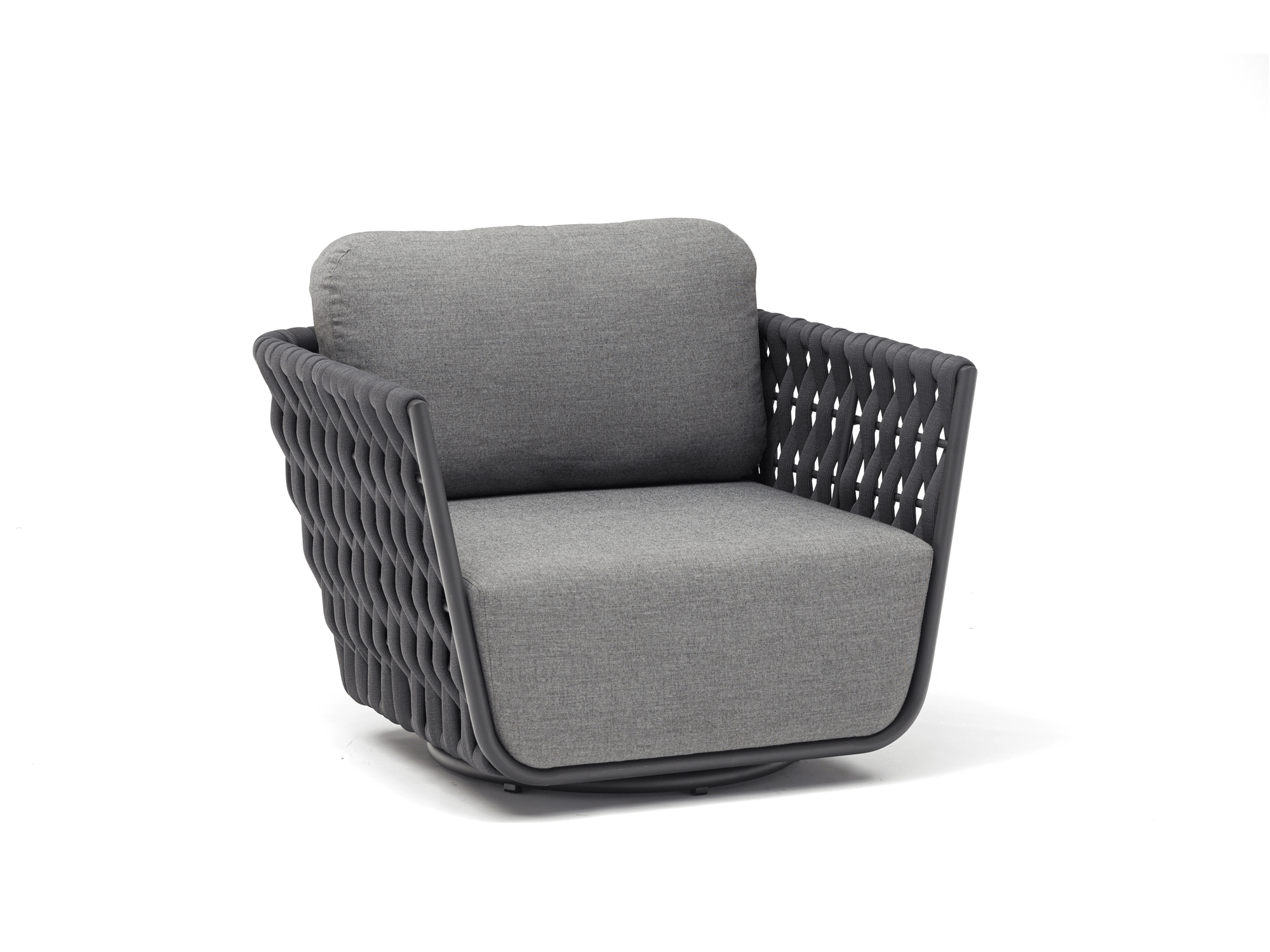 Ayla Swivel Chair in Dark Grey - Euro Living Furniture