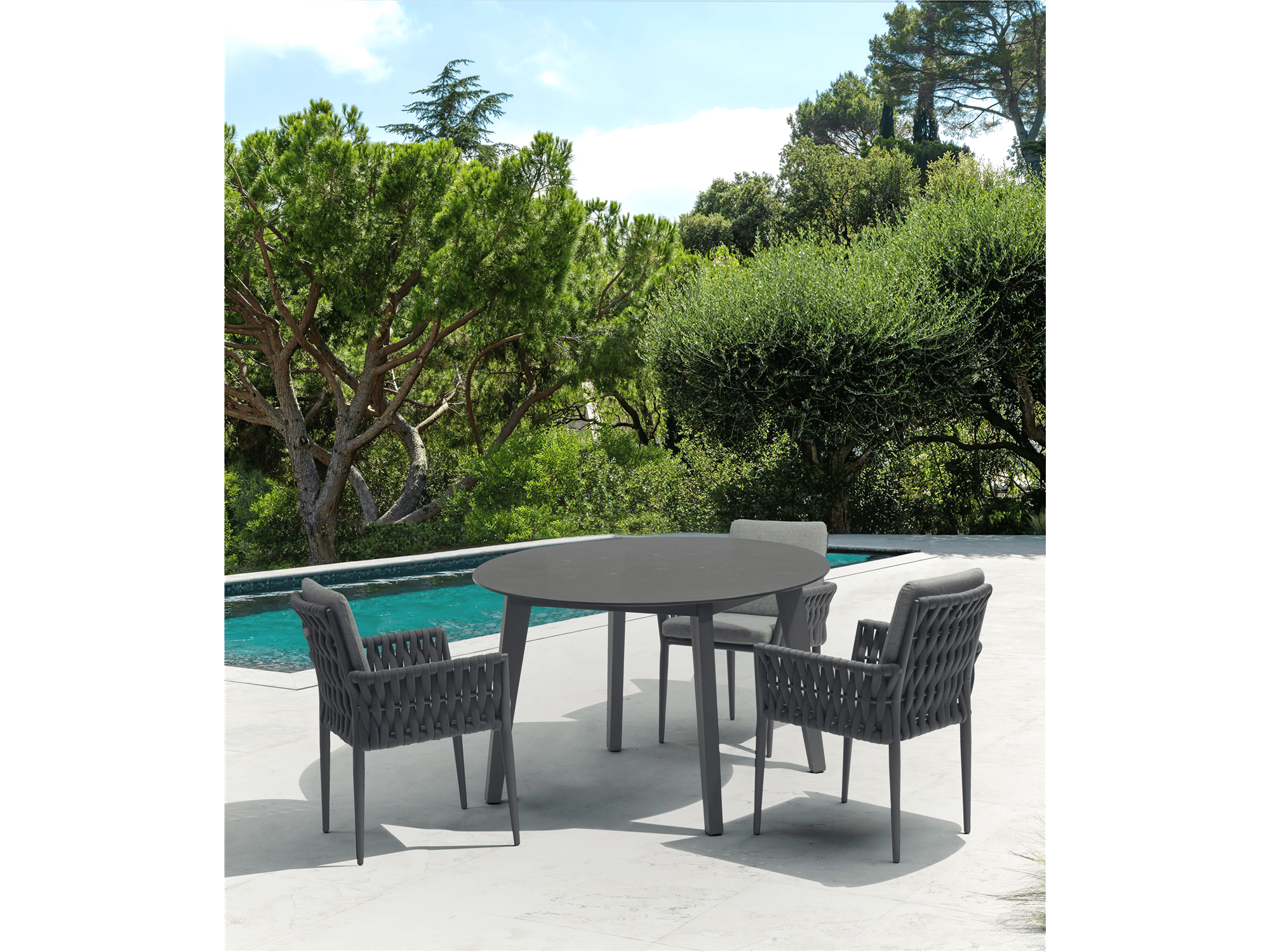 Ayla Dining Chair in Dark Grey - Euro Living Furniture