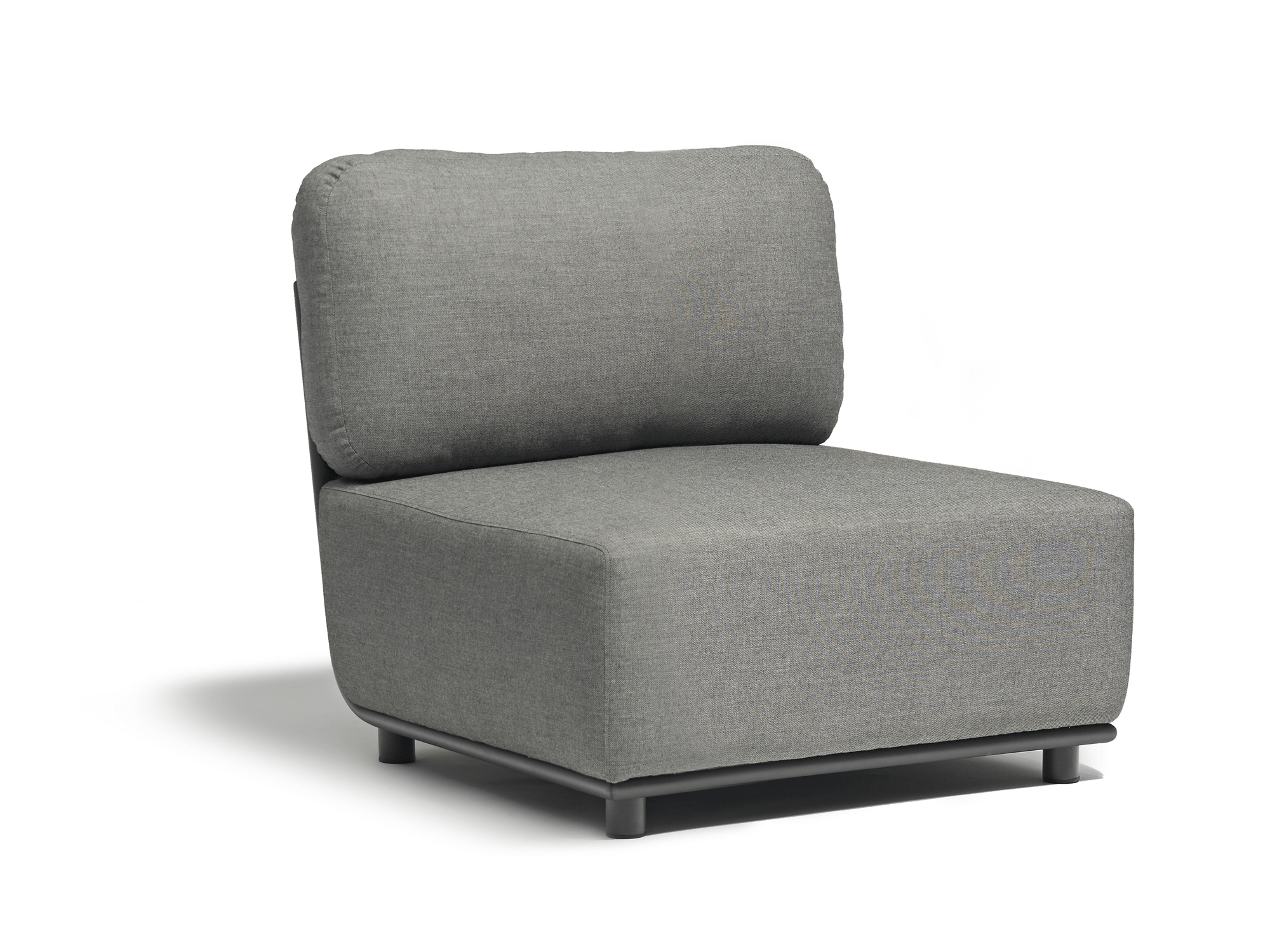 Ayla Armless Chair in Dark Grey - Euro Living Furniture