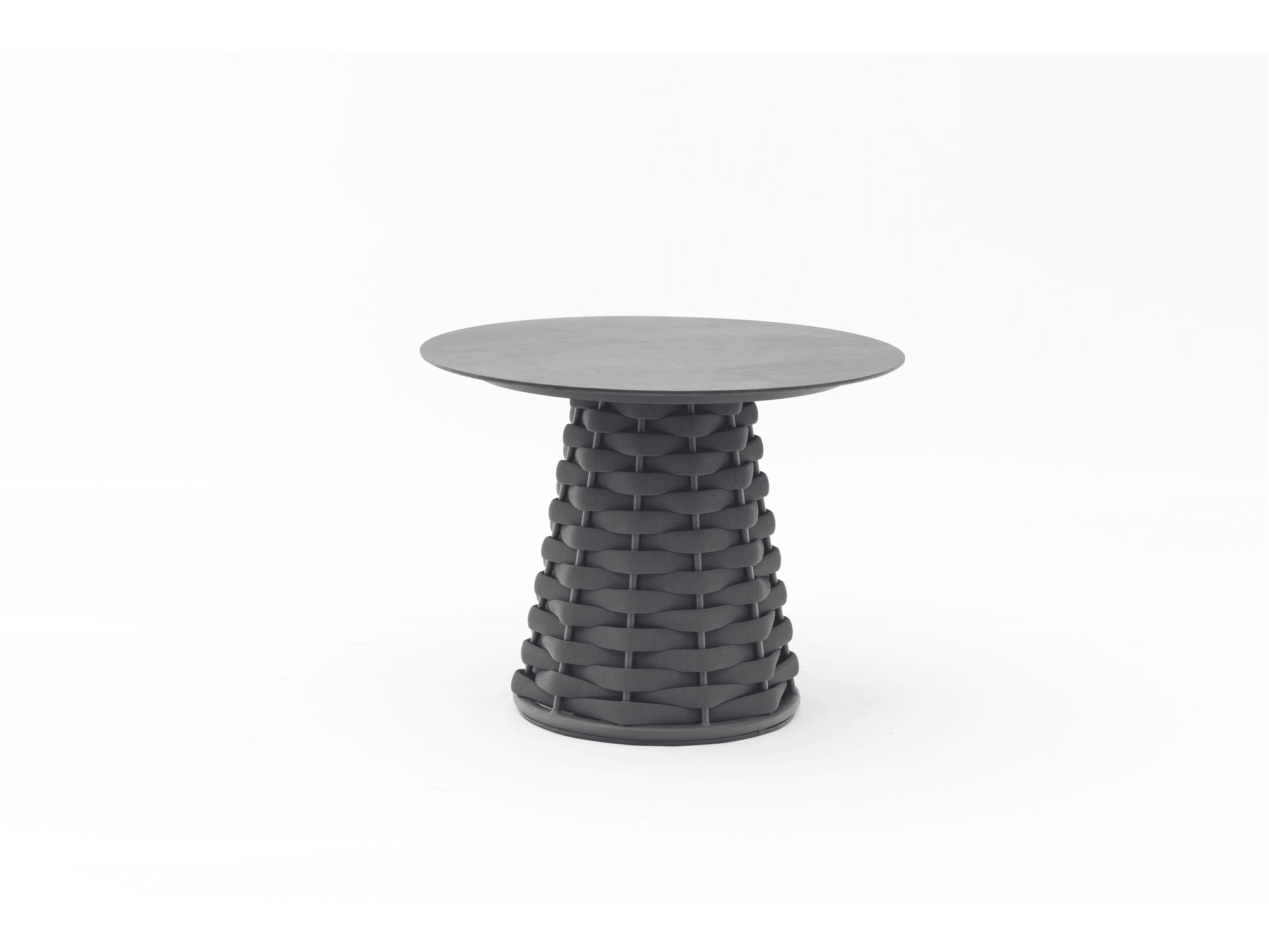 Ayla Dining Round Table in Dark Grey - Euro Living Furniture