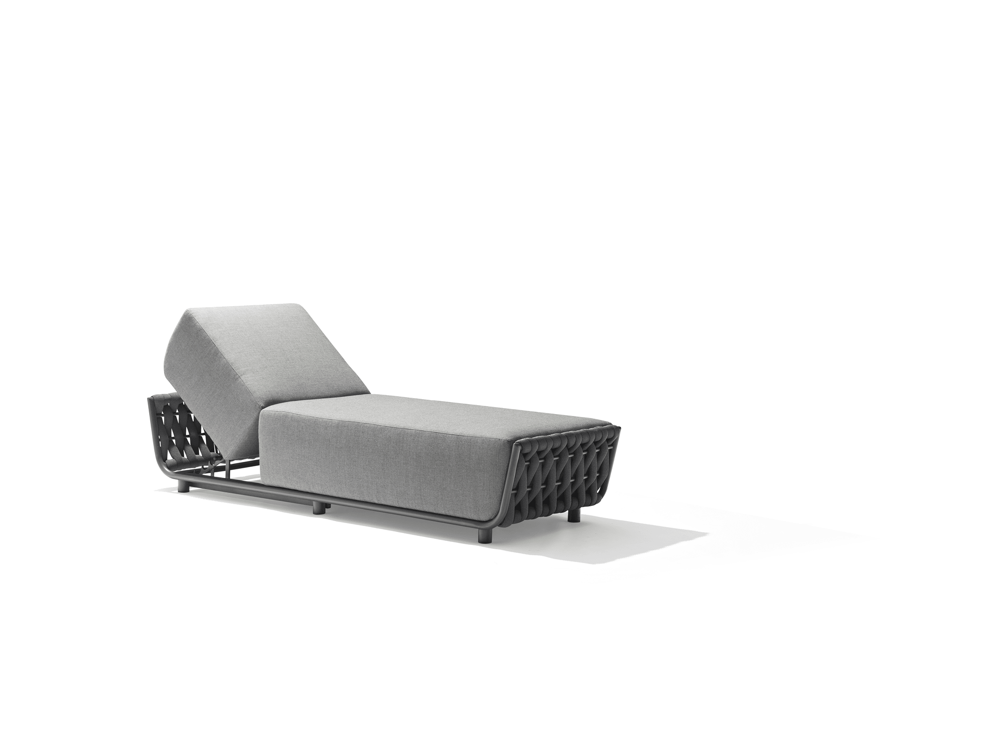 Ayla Outdoor Chaise Lounge  in Dark Grey - Euro Living Furniture