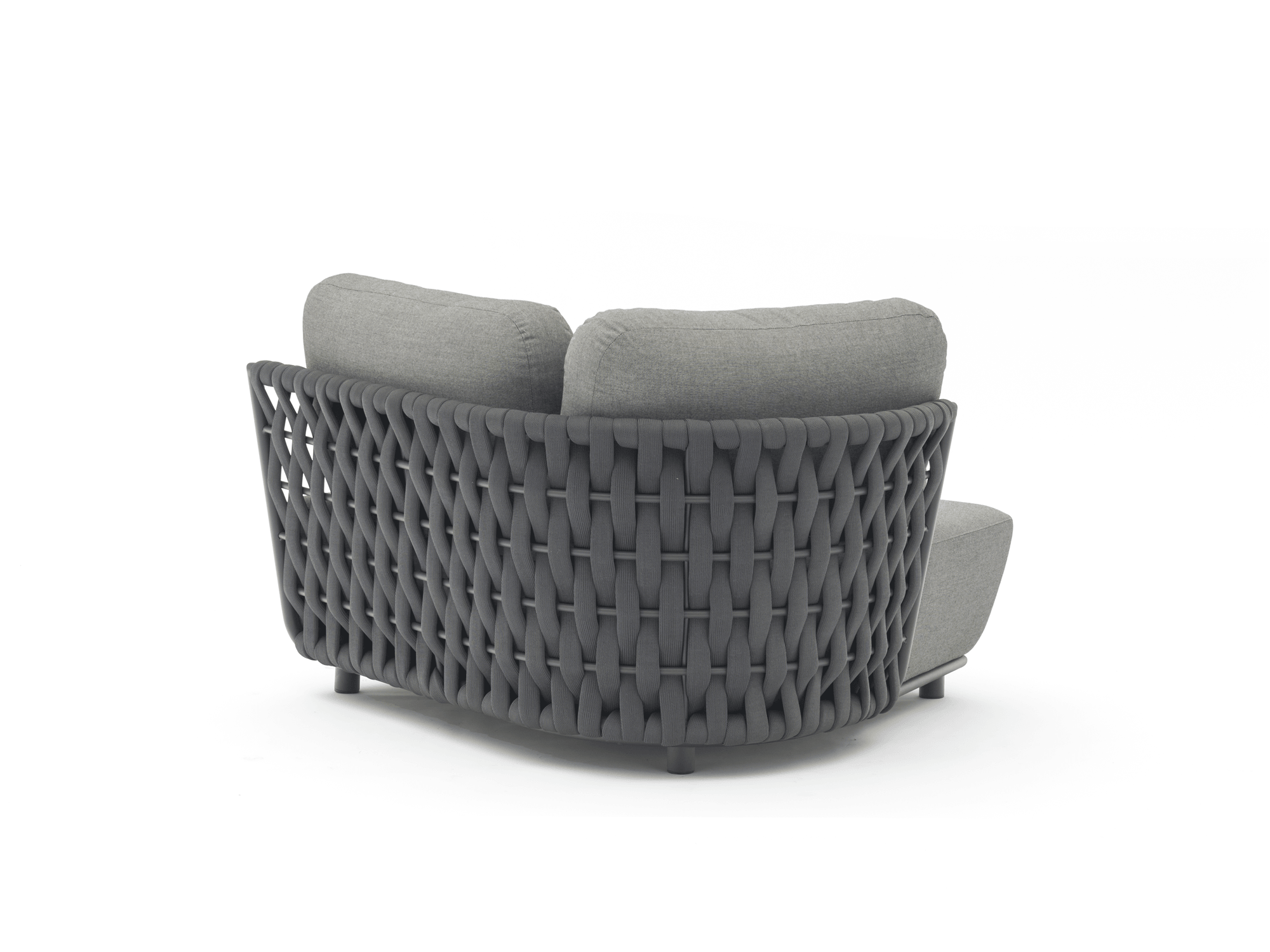 Ayla Curved Chair in Dark Grey - Euro Living Furniture