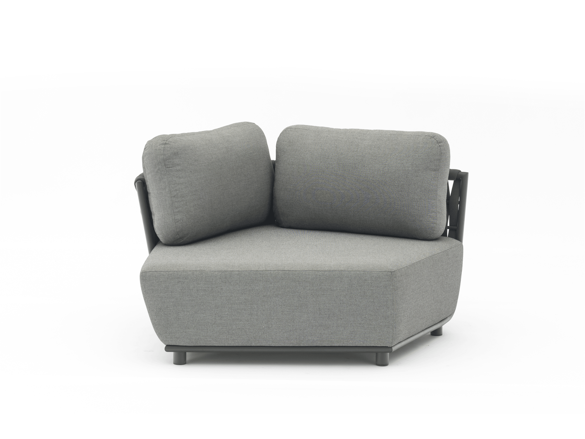 Ayla Curved Chair in Dark Grey - Euro Living Furniture