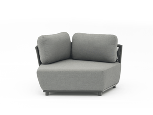 Ayla Curved Chair in Dark Grey - Euro Living Furniture