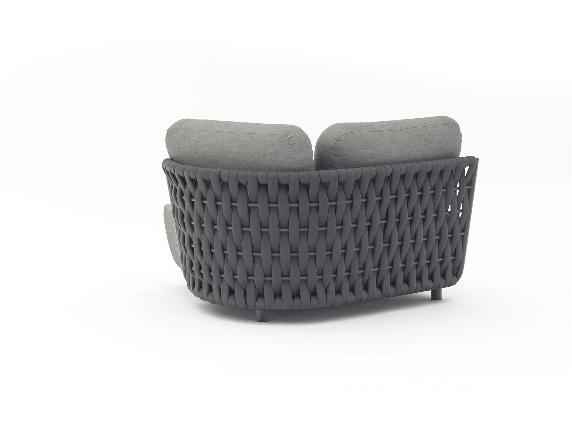 Ayla Curved Chair in Dark Grey - Euro Living Furniture