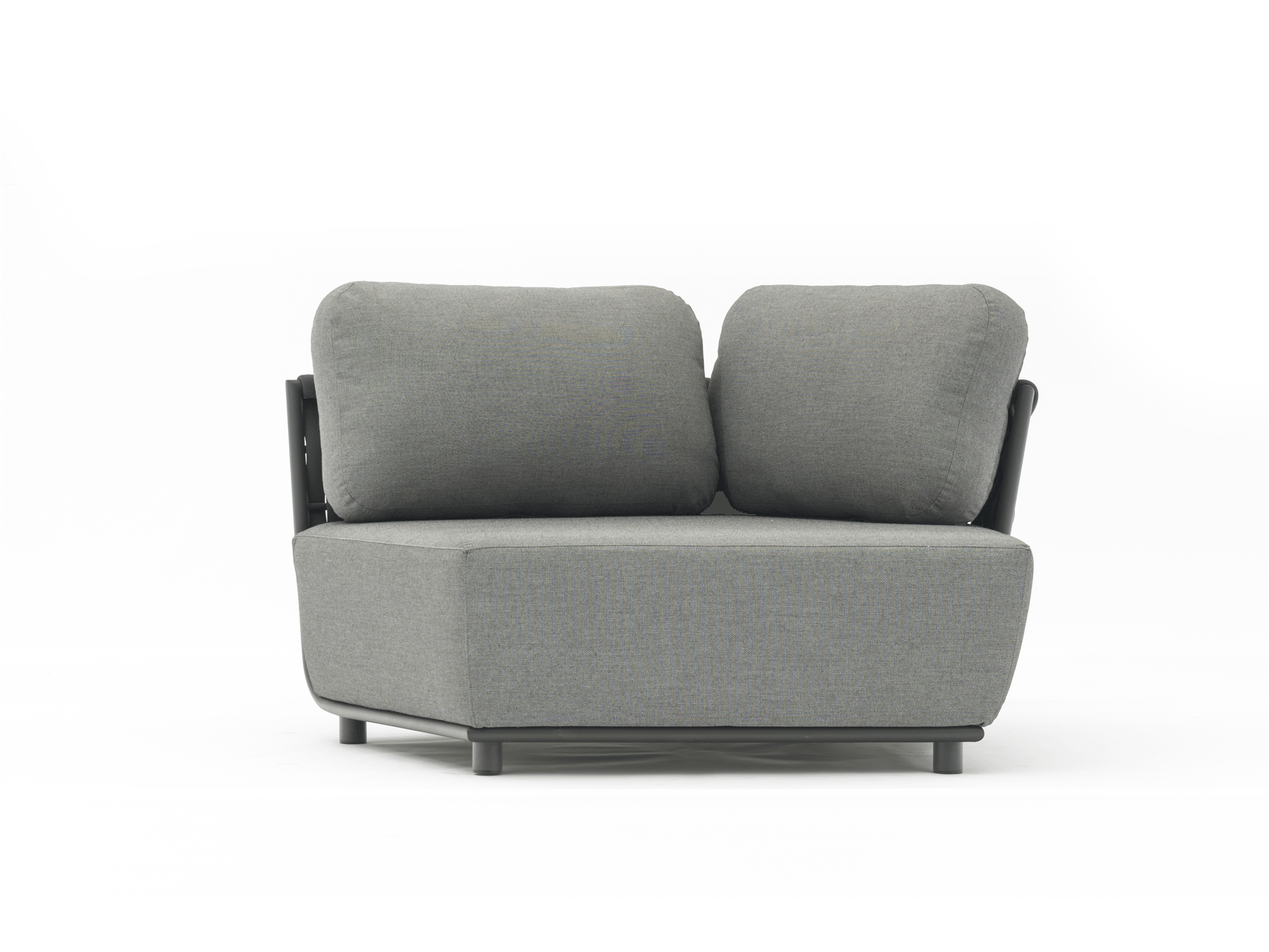 Ayla Curved Chair in Dark Grey - Euro Living Furniture