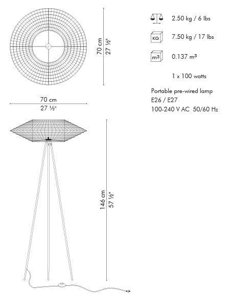 HALO DISC TRIPOD LAMP - Euro Living Furniture