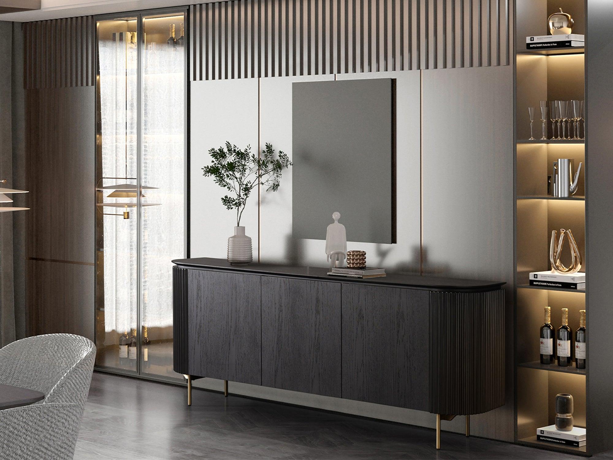 Gloria Buffet Black - Euro Living Furniture