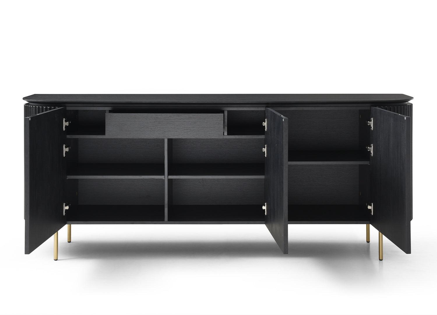 Gloria Buffet Black - Euro Living Furniture