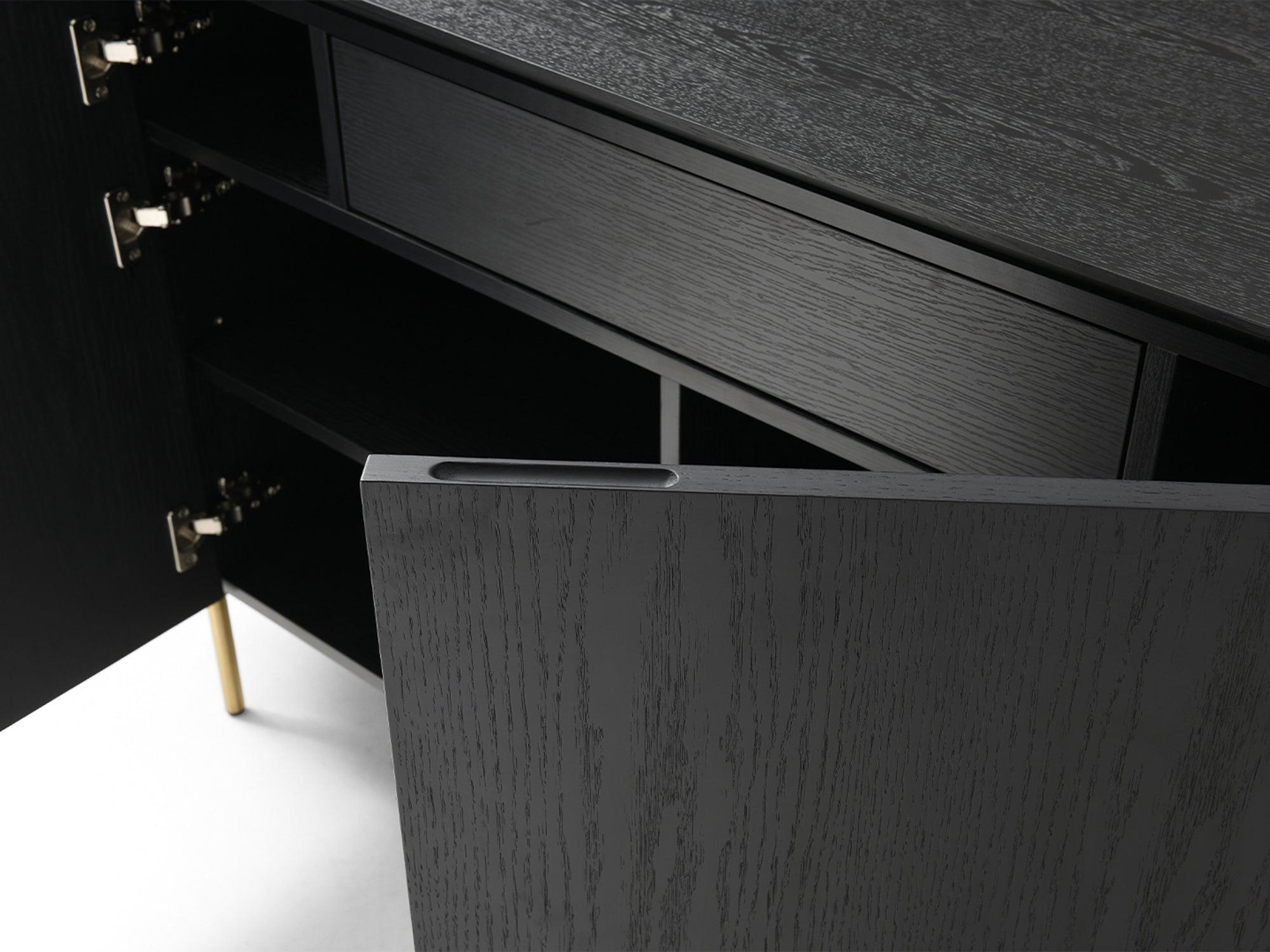 Gloria Buffet Black - Euro Living Furniture