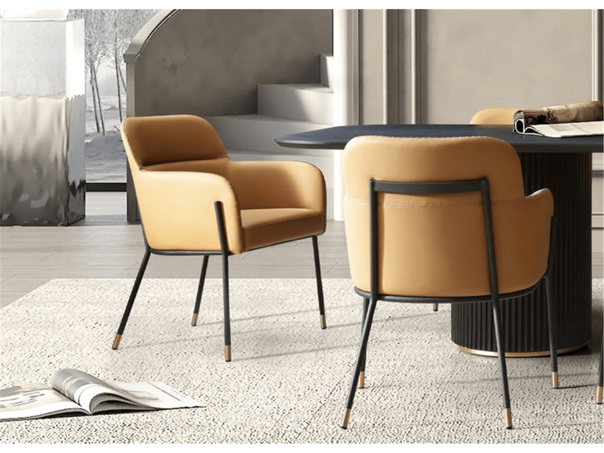 Richard Dining ArmChair - Euro Living Furniture