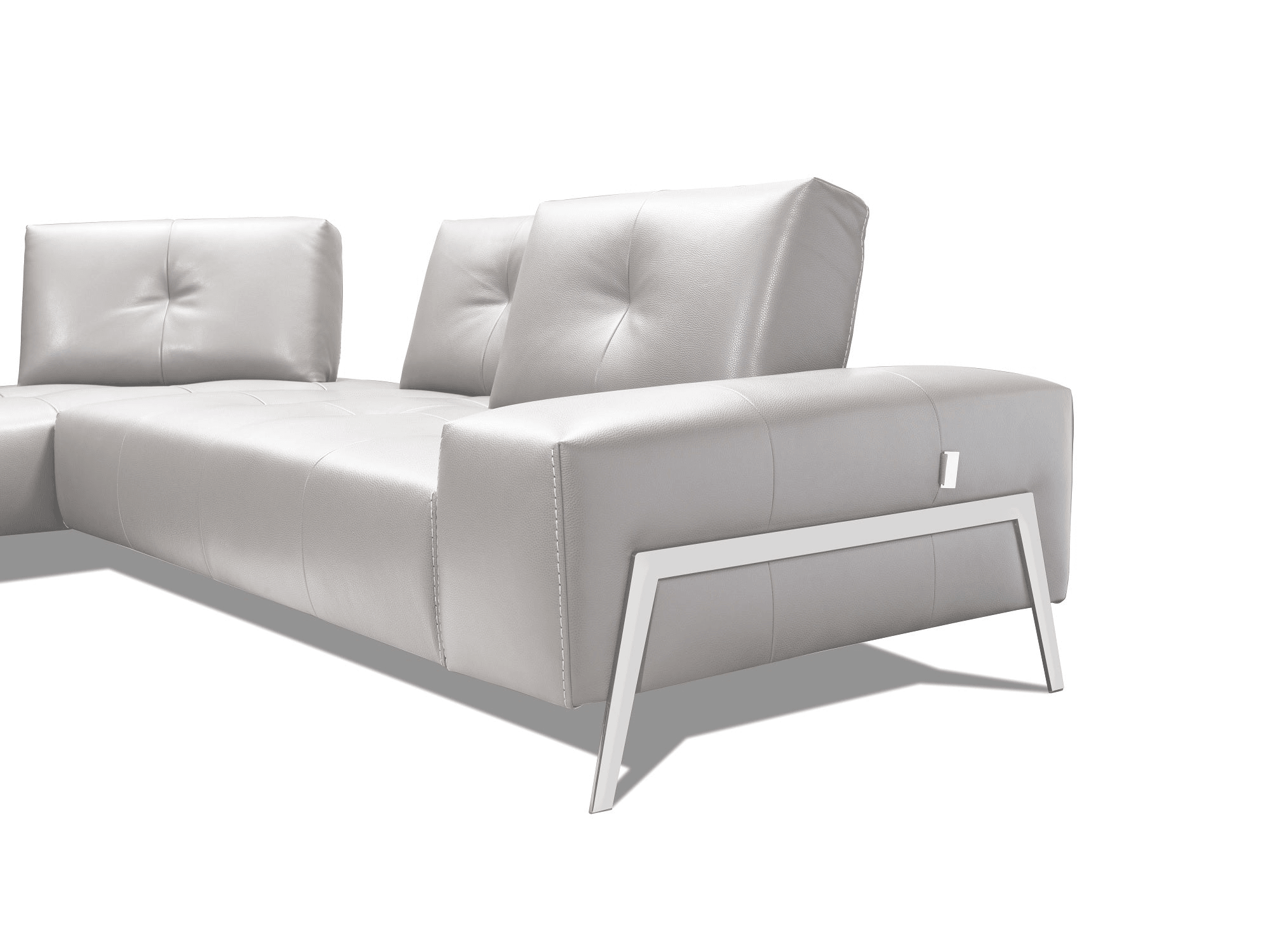 Modernadil Sectional in Light Grey - Euro Living Furniture