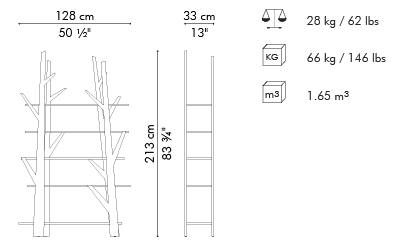 JUNIPER BOOKSHELF SMALL - Euro Living Furniture