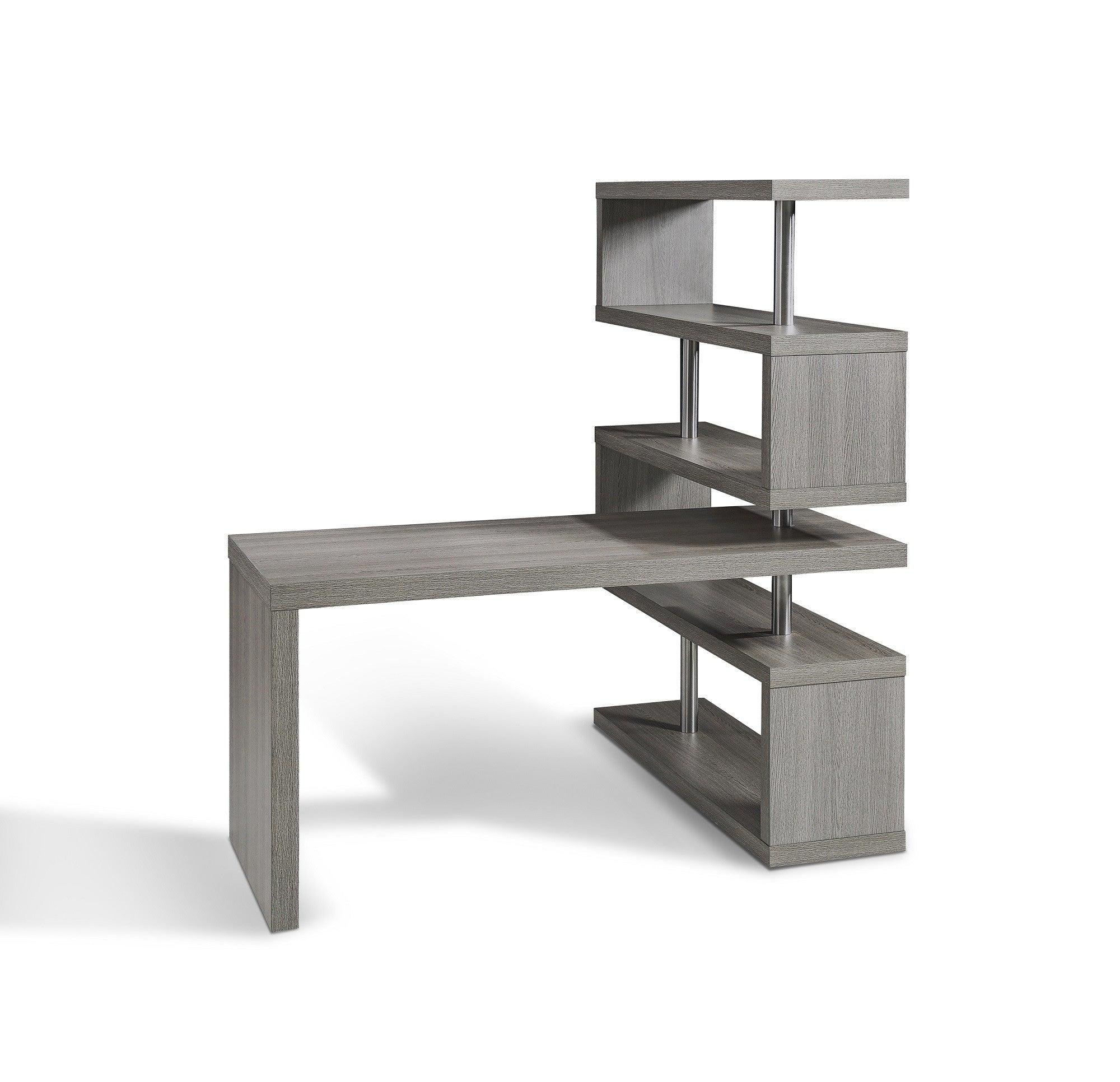 Anna II Modern Office Desk in Matte Grey - Euro Living Furniture