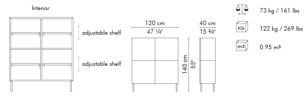 KABUKI CABINET 4 DOORS - Euro Living Furniture