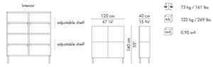 KABUKI CABINET 4 DOORS - Euro Living Furniture
