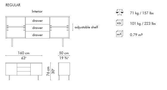 KABUKI BUFFET CABINET REGULAR - Euro Living Furniture