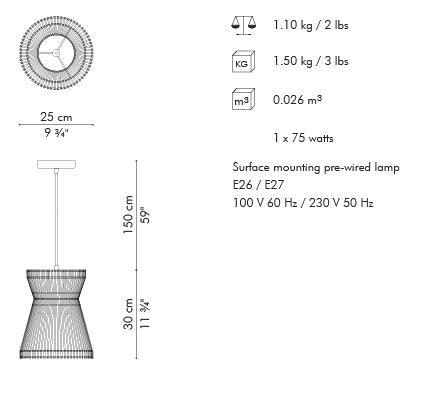 KAI HARA HANGING LAMP - Euro Living Furniture
