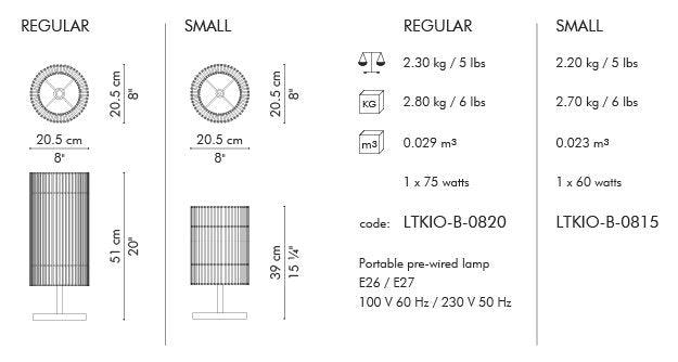 KAI O TABLE LAMP - Euro Living Furniture