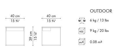 KAJA END TABLE LOW - Euro Living Furniture