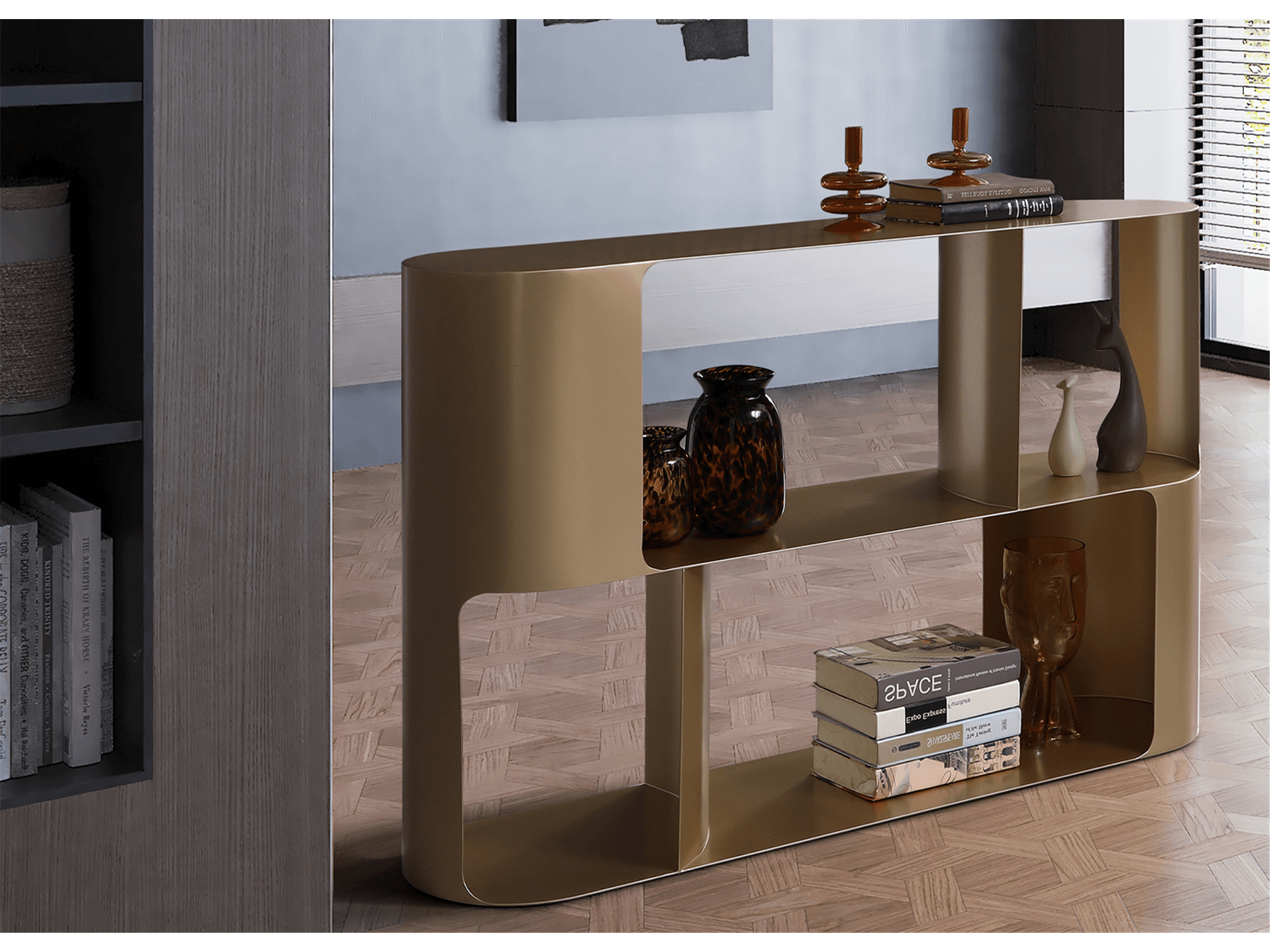 Cadence Console Table Gold - Euro Living Furniture