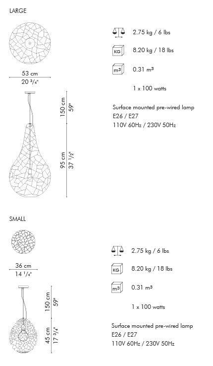 KRIS KROS HANGING LAMP - Euro Living Furniture