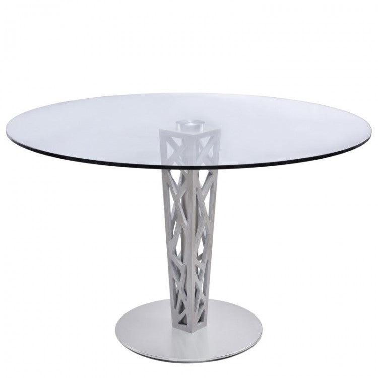 Crystal 48" Round Dining Table - Euro Living Furniture