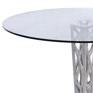 Crystal 48" Round Dining Table - Euro Living Furniture