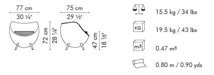 LA LUNA EASY ARMCHAIR - Euro Living Furniture