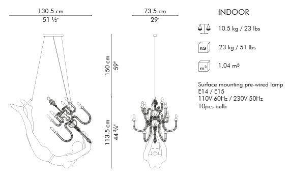 LIMBO CHANDELIER - Euro Living Furniture