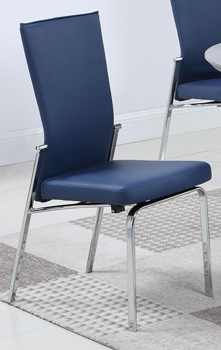 Molli Motion Dining Chair - Chrome - Euro Living Furniture