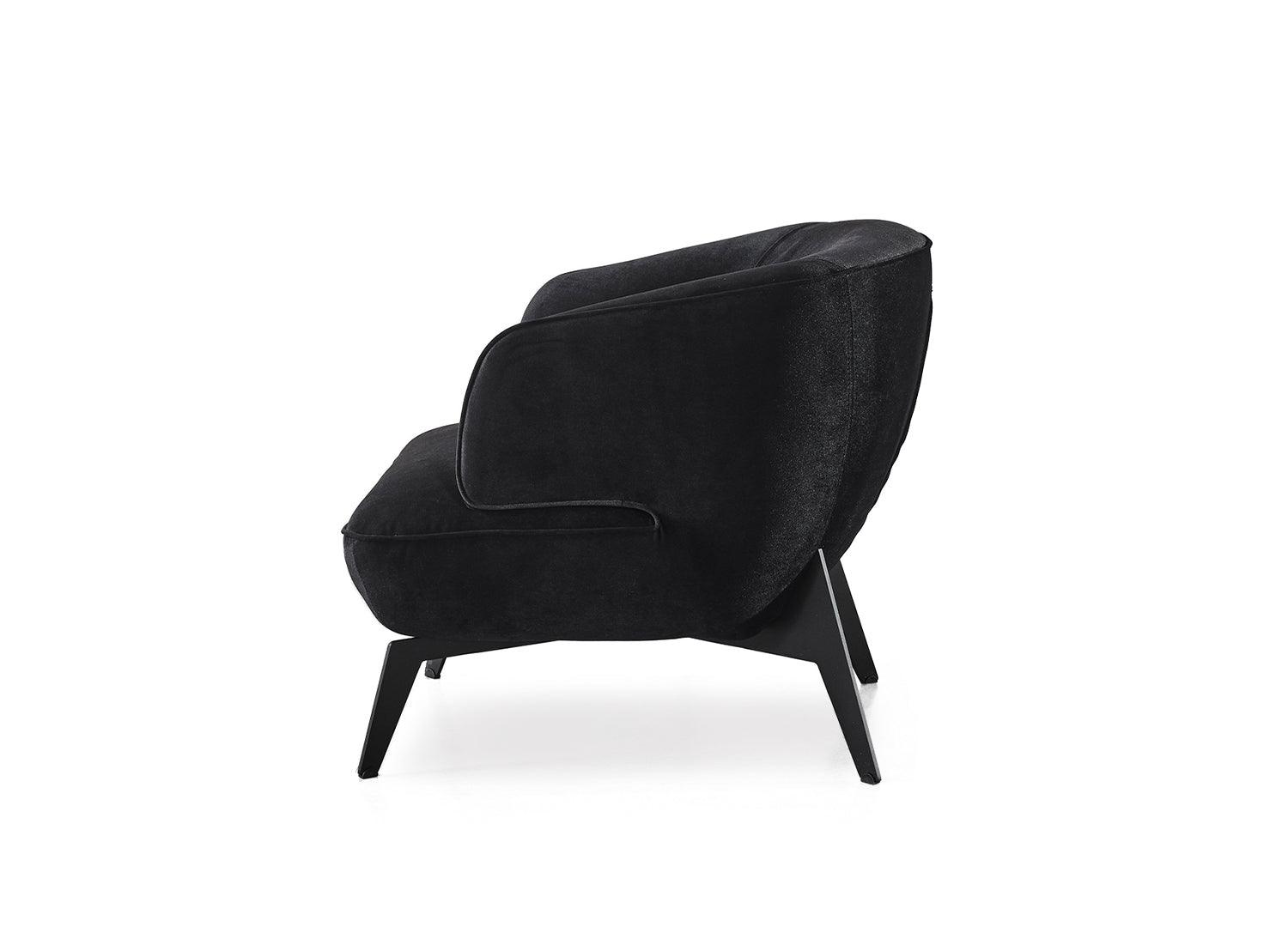 Mersin Accent Chair Black - Euro Living Furniture