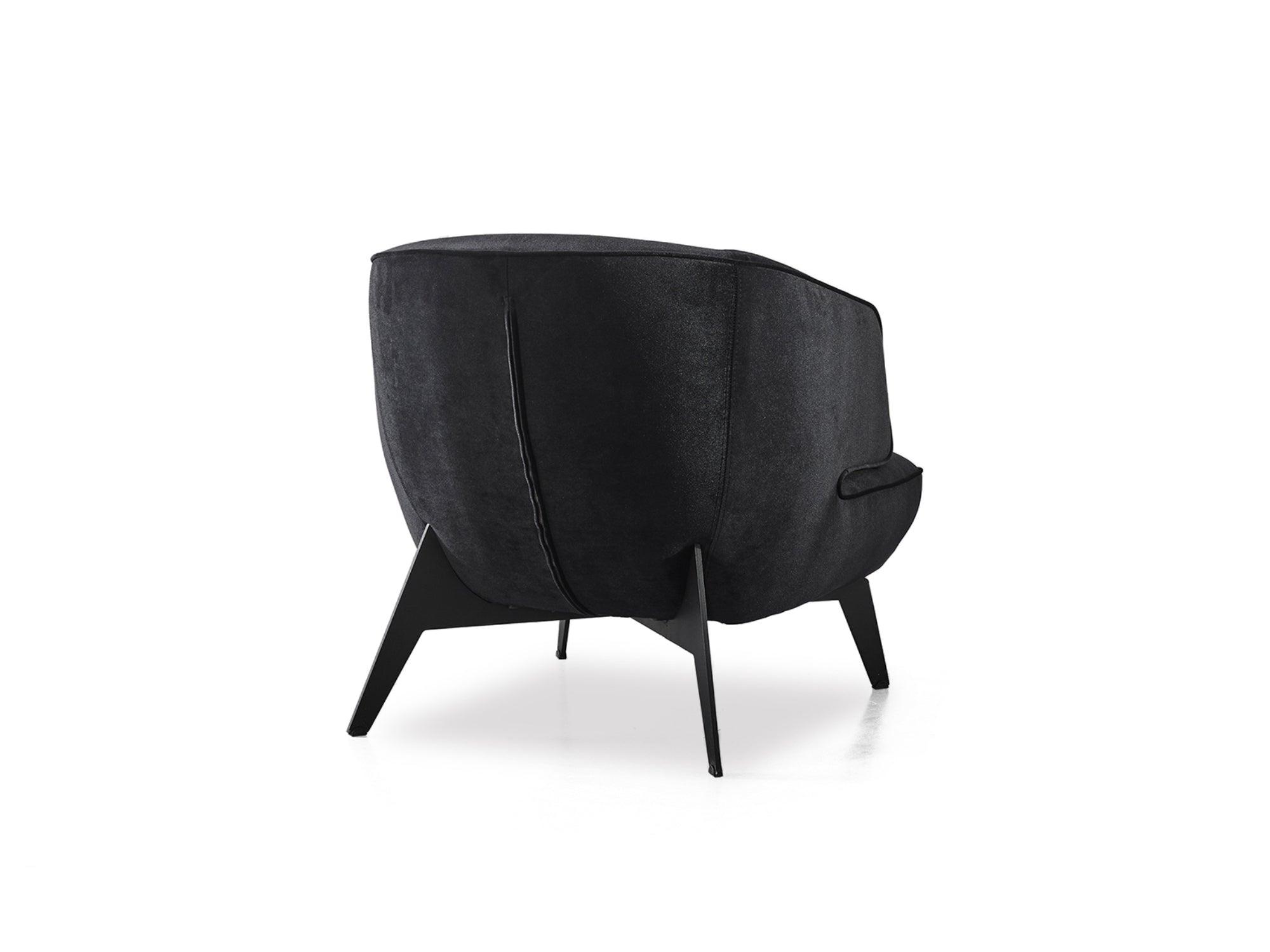 Mersin Accent Chair Black - Euro Living Furniture