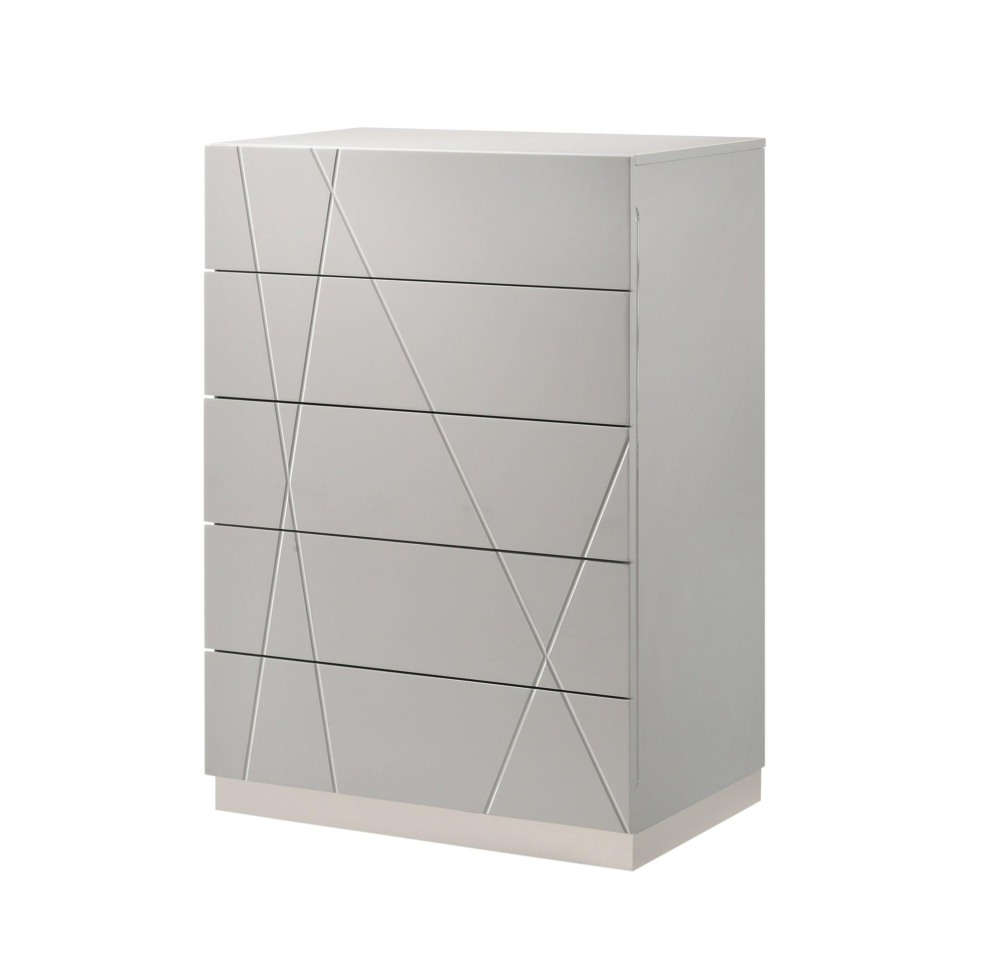 Norman Nightstand in Grey - Euro Living Furniture