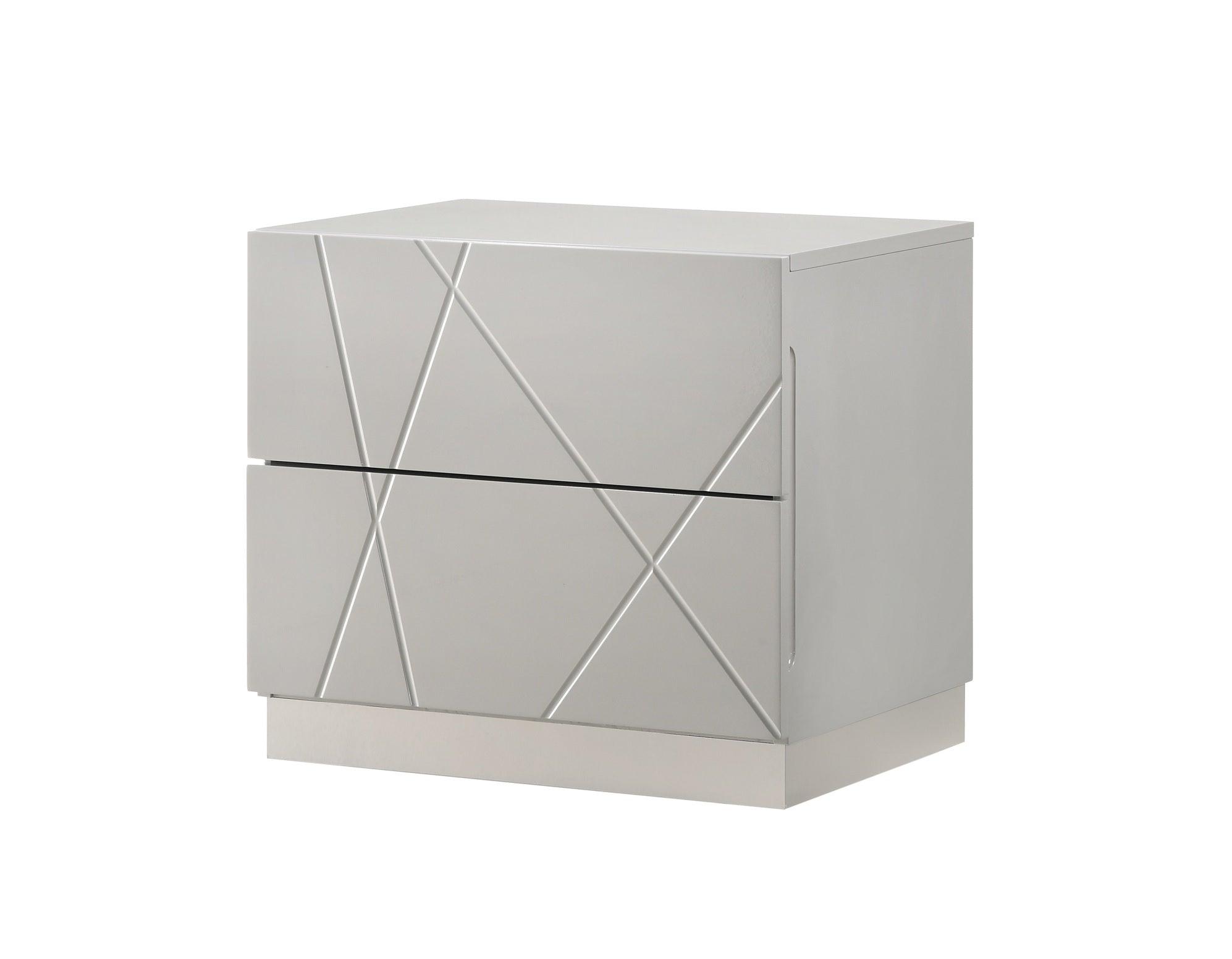 Norman Nightstand in Grey - Euro Living Furniture