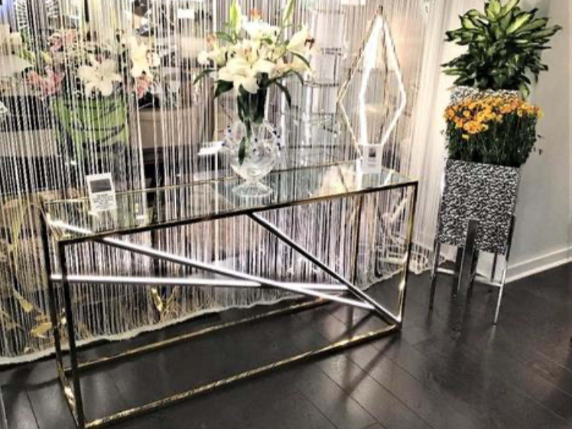 Margi Console table with  LED light - Euro Living Furniture