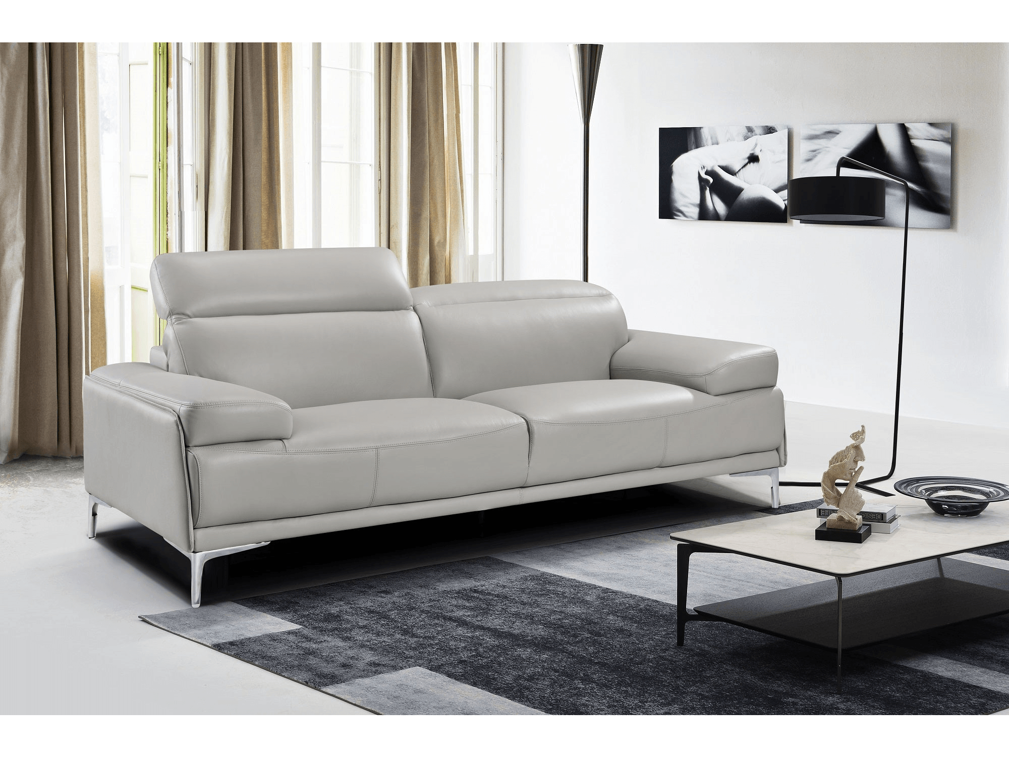Archlight Light Grey Sofa - Euro Living Furniture