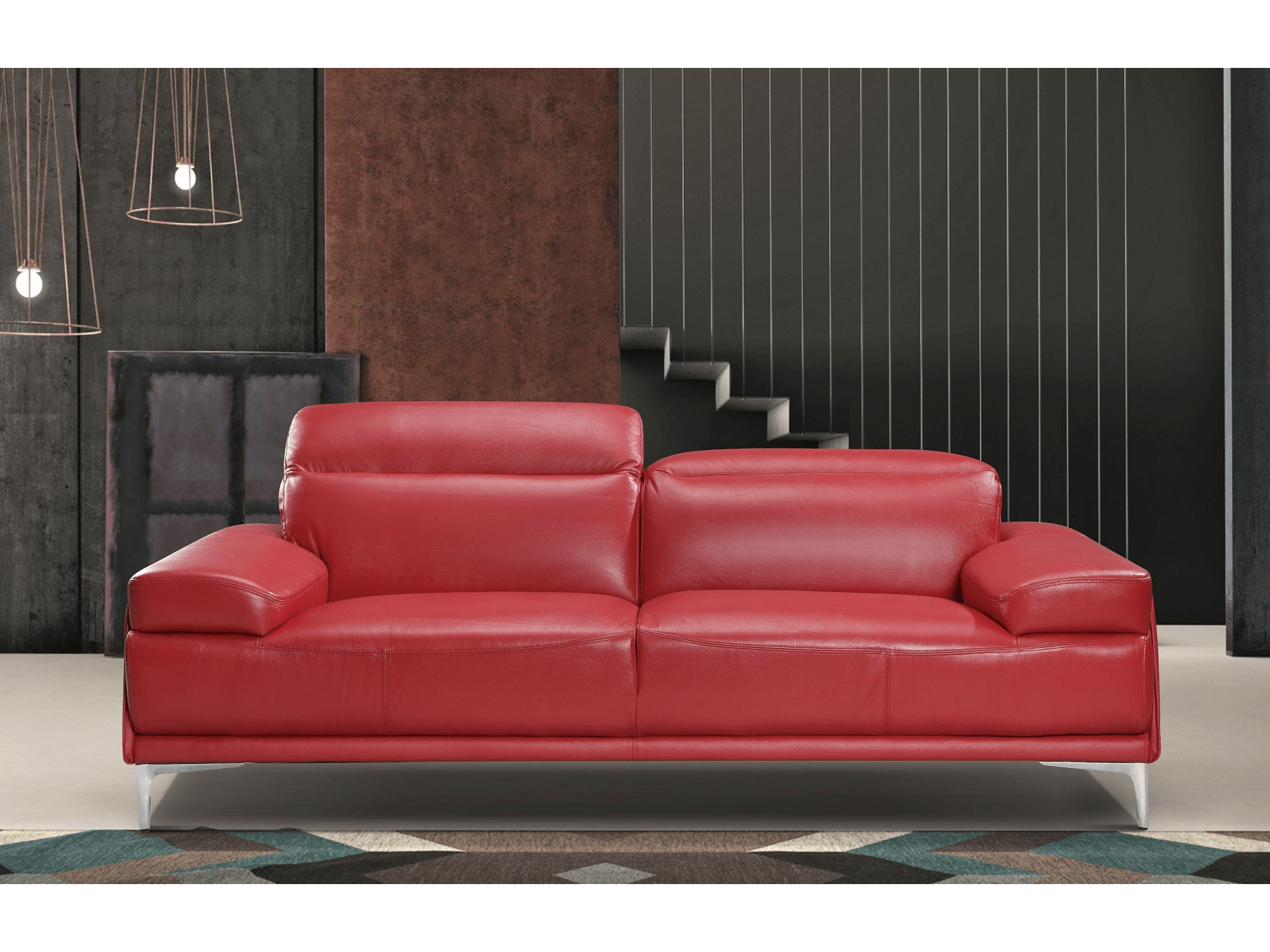 Archlight Red Sofa - Euro Living Furniture