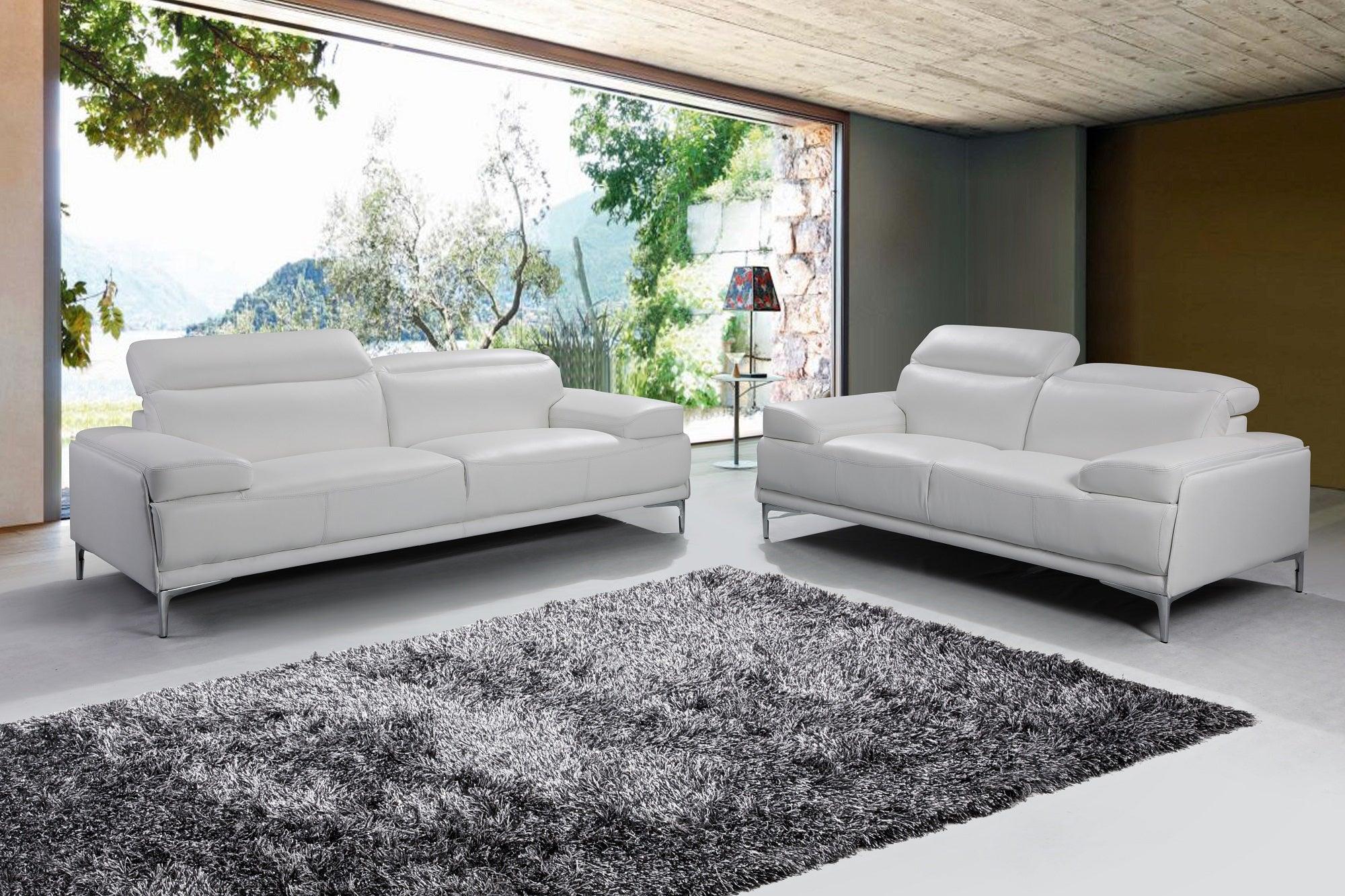 Archlight  White Sofa Set - Euro Living Furniture