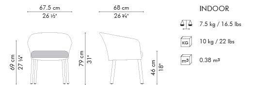 PARCHMENT ARMCHAIR - Euro Living Furniture